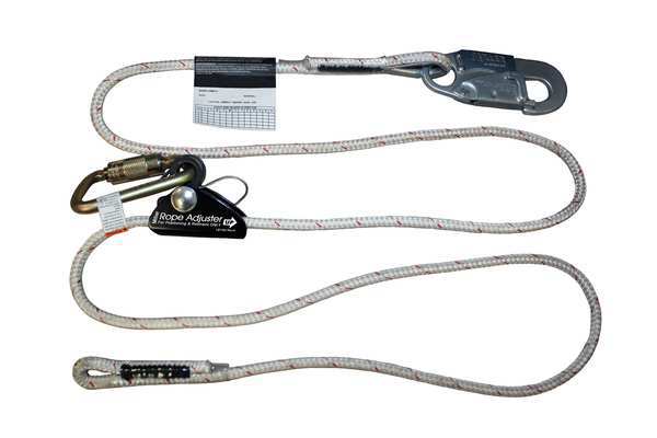 Positioning Lanyard, 8 ft., 400 lb. Weight Capacity, White