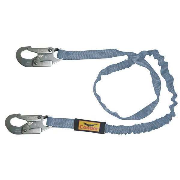 Shock Absorbing Lanyard, 6 ft., 310 lb. Weight Capacity, Blue