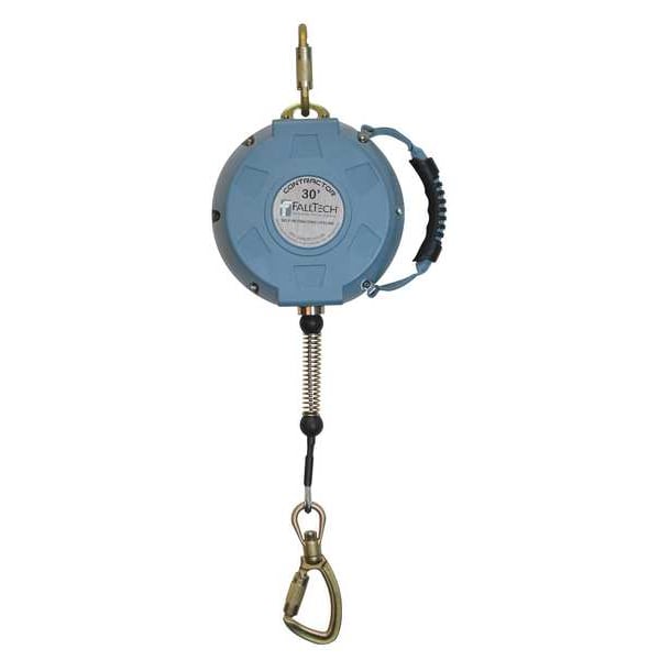 Self Retracting Lifeline, 30 ft., 310 lb. Weight Capacity, Blue