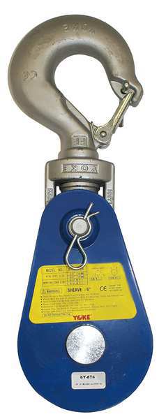 Snatch Block, Wire Rope, 3/4 in Max Cable Size, 16,000 lb Max Load
