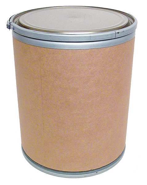 Open Head Transport Drum, Fiber, 15 gal, Lined, Brown