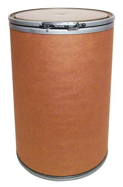 Open Head Transport Drum, Fiber, 55 gal, Unlined, Brown