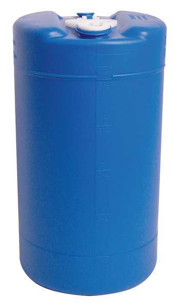 Closed Head Transport Drum, Polyethylene, 15 gal, Unlined, Blue