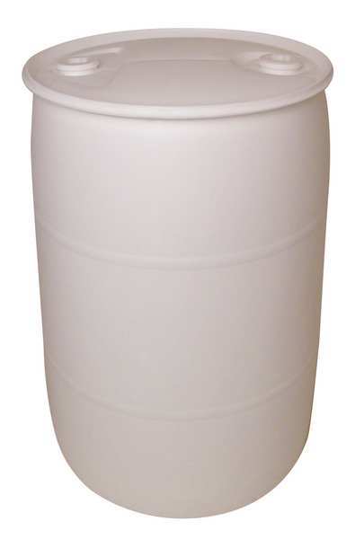Closed Head Transport Drum, Polyethylene, 55 gal, Unlined, White