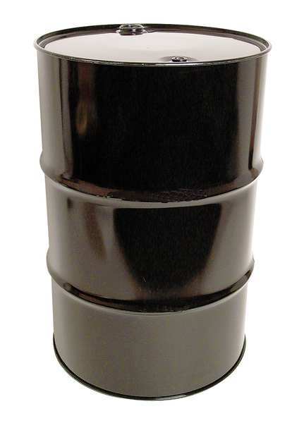 Closed Head Transport Drum, Steel, 55 gal, Lined, Black