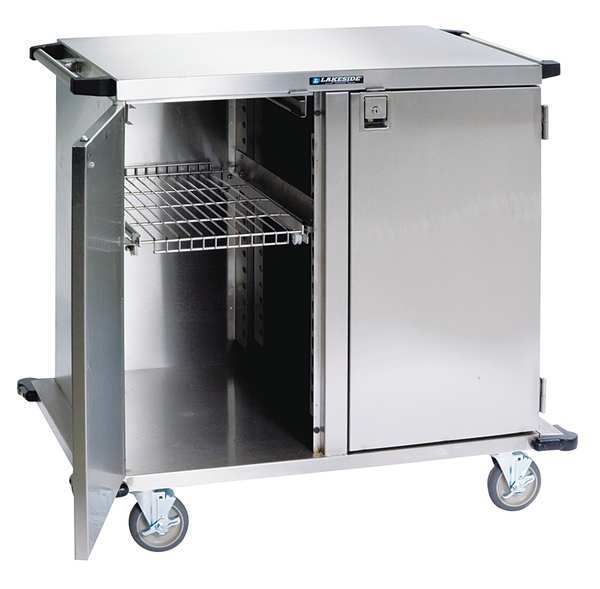 Stainless Steel Surgical Case Cart, (2) Flat, 2 Shelves, 300 lb