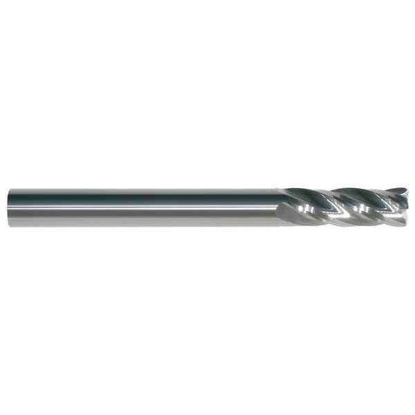 Carbide End Mill, 1In, 4FL, Single, 4In