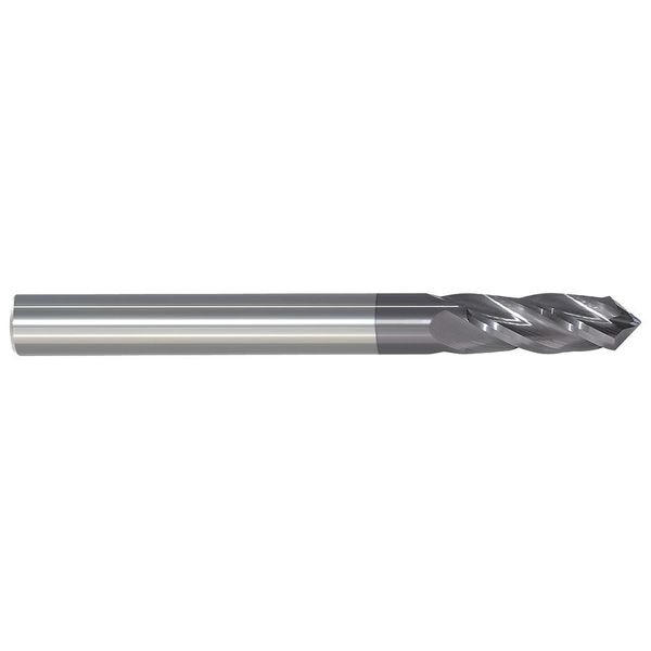 Carbide Drill Mill, 1/8In, 4F, Single, 1-1/2