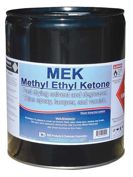 5 gal MEK Paint Thinner Reducer Solvent, Clear, Solvent Base