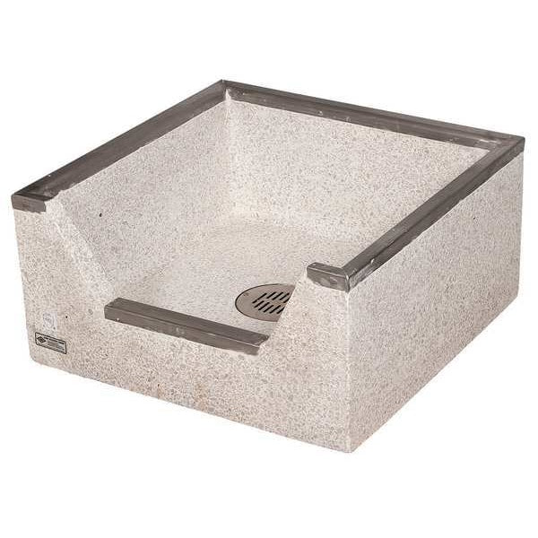 24 W x 24 L x 12 in H, Terrazzo, Mop Sink