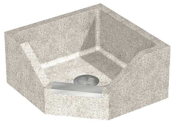 24 W x 24 L x 12 in H, Terrazzo, Mop Sink