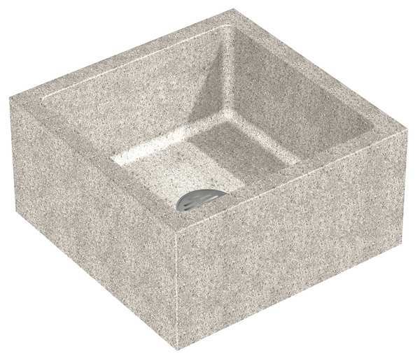 24 W x 24 L x 12 in H, Terrazzo, Mop Sink