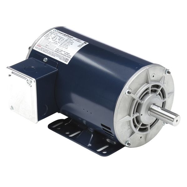3-Phase Belt Drive Motor, 1 1/2, 3/8 HP, 145T Frame, 460V AC Voltage, 1,740/855 Nameplate RPM