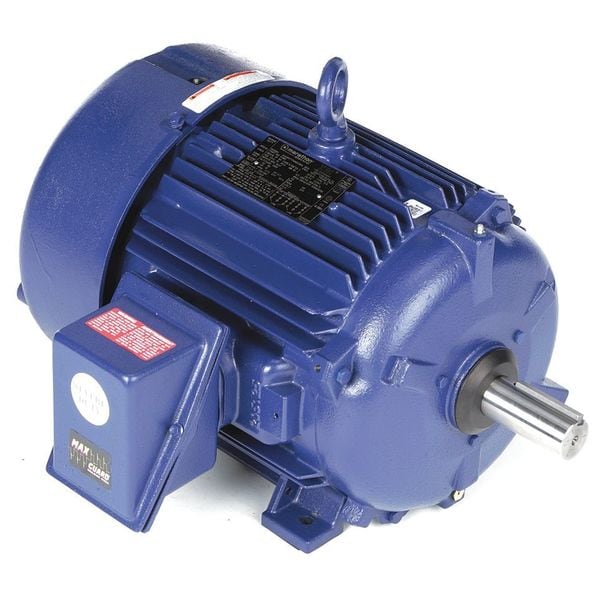 3-Phase Severe Duty Motor, 15 HP, 254T Frame, 230/460V AC Voltage, 1,772 Nameplate RPM
