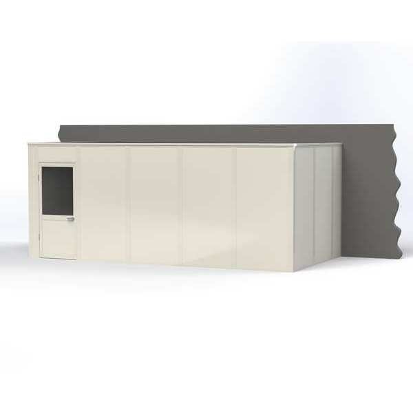 3-Wall Modular In-Plant Office, 8 ft H, 20 ft W, 10 ft D, White