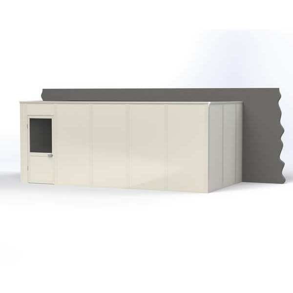 3-Wall Modular In-Plant Office, 8 ft H, 20 ft W, 10 ft D, White