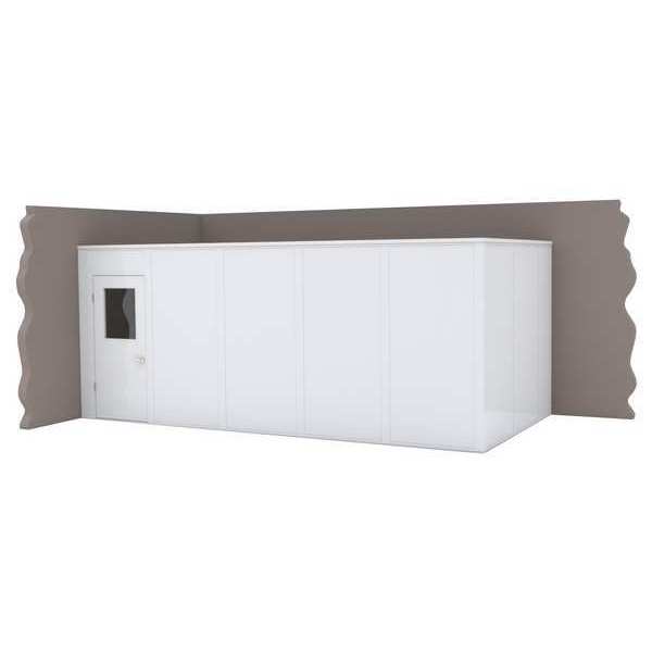 2-Wall Modular In-Plant Office, 8 ft H, 20 ft W, 10 ft D, White