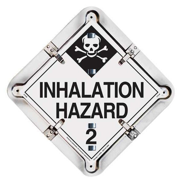 Placard, 13-1/2inx13-1/2in, Alum, Blk/Wht