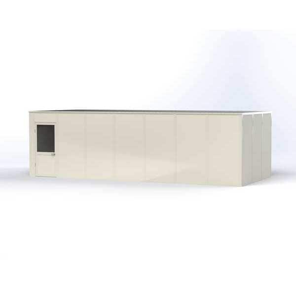 4-Wall Modular In-Plant Office, 8 ft H, 28 ft W, 12 ft D, White