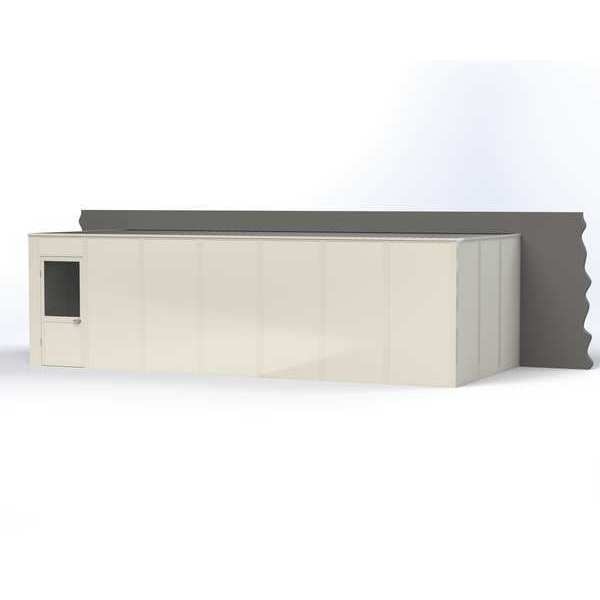 3-Wall Modular In-Plant Office, 8 ft H, 28 ft W, 12 ft D, White