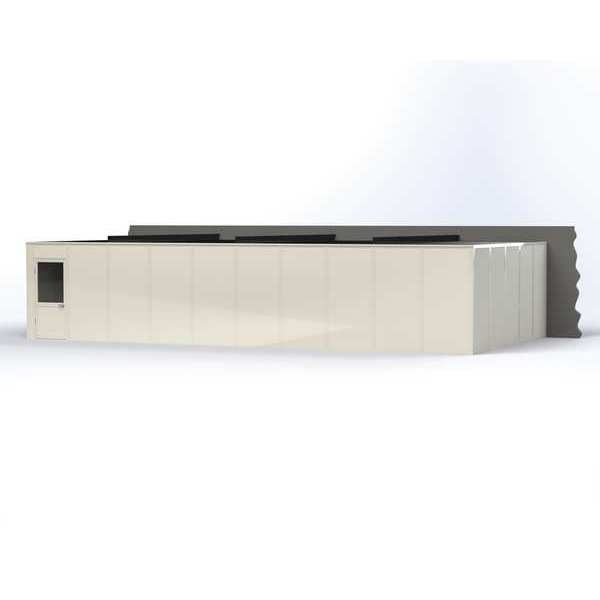 3-Wall Modular In-Plant Office, 8 ft H, 40 ft W, 20 ft D, White
