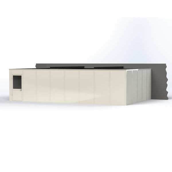 3-Wall Modular In-Plant Office, 8 ft H, 32 ft W, 20 ft D, White