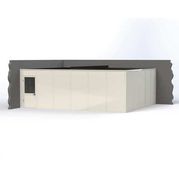 2-Wall Modular In-Plant Office, 8 ft H, 24 ft W, 20 ft D, White