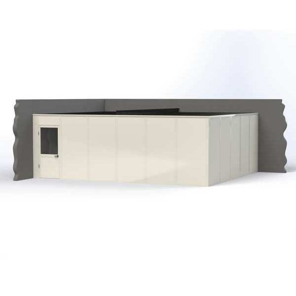 2-Wall Modular In-Plant Office, 8 ft H, 24 ft W, 20 ft D, White