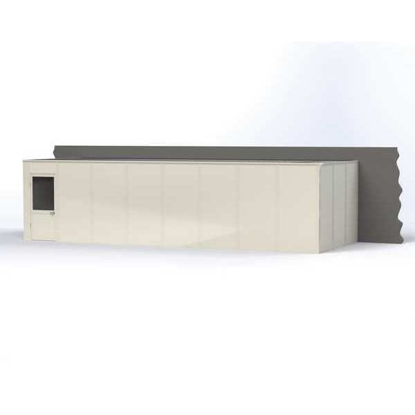 3-Wall Modular In-Plant Office, 8 ft H, 32 ft W, 12 ft D, White