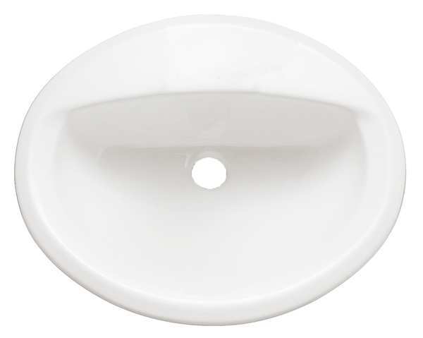 Bathroom Sink, Counter Top, 20-3/8 In. L