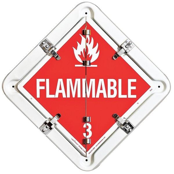 Placard, 13-1/2inx13-1/2in, Flammable