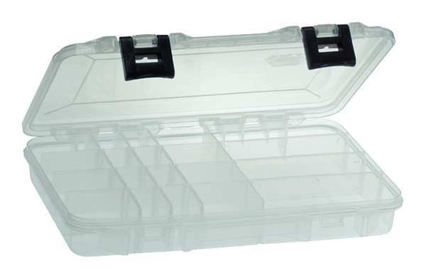 Adjustable Compartment Box with 5 to 20 compartments, Plastic, 1 3/4 in H x 7-1/4 in W