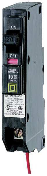 Miniature Circuit Breaker, 20 A, 120/240V AC, 1 Pole, Plug In Mounting Style, QO Series