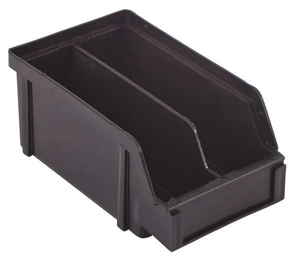 Conductive Stack & Hang Bin, Black, Plastic, 7 in L x 4 in W x 3 in H