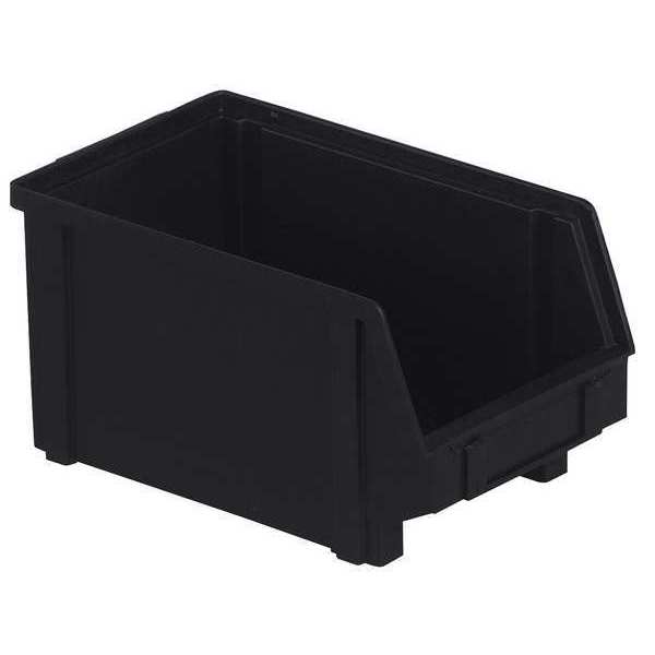 Conductive Stack & Hang Bin, Black, Plastic, 9 1/2 in L x 5 3/4 in W x 5 in H