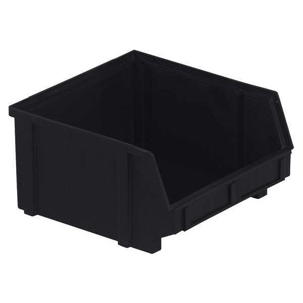 Conductive Stack & Hang Bin, Black, Plastic, 9 3/8 in L x 8 3/4 in W x 5 in H