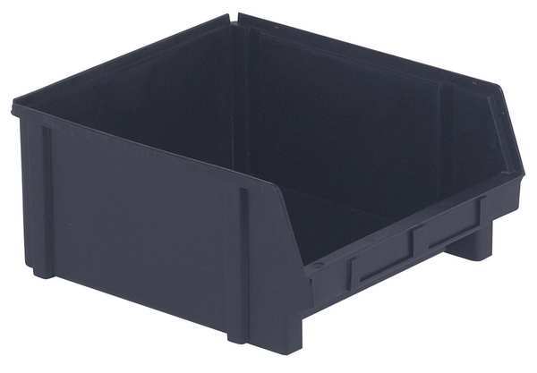 Conductive Stack & Hang Bin, Black, Plastic, 12 7/8 in L x 11 3/8 in W x 6 in H