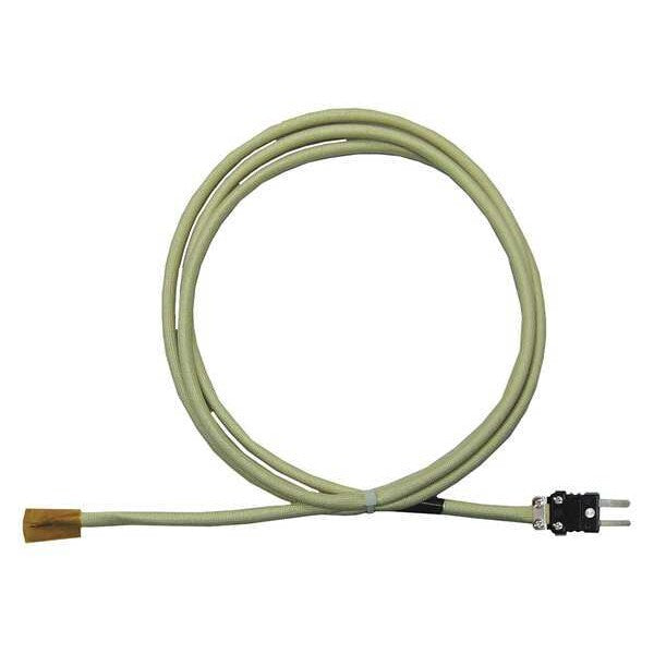 Thermocouple, Type J, 10 ft., 24 AWG Wire, Indoor use
