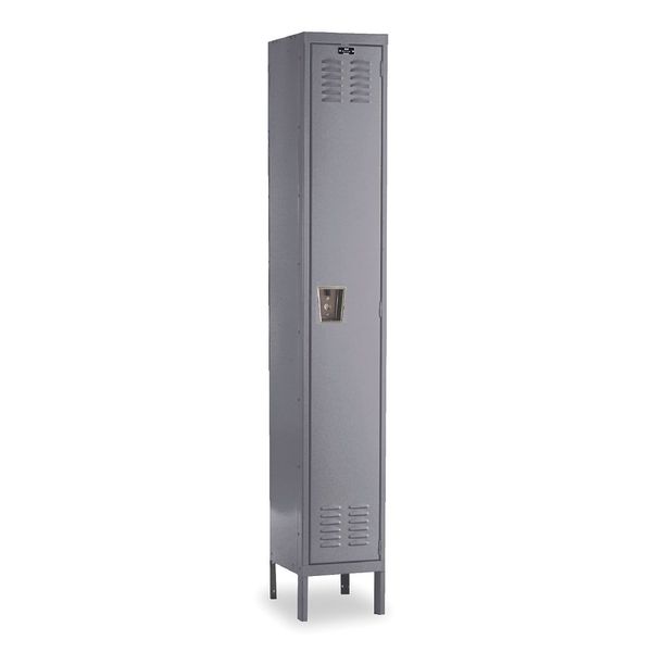 Wardrobe Locker, 15 in W, 15 in D, 78 in H, (1) Tier, (1) Wide, Dark Gray