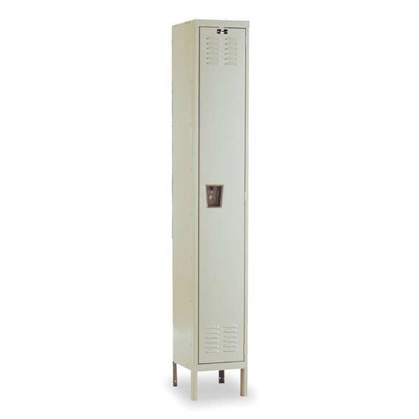 Wardrobe Locker, 15 in W, 24 in D, 78 in H, (1) Tier, (1) Wide, Tan