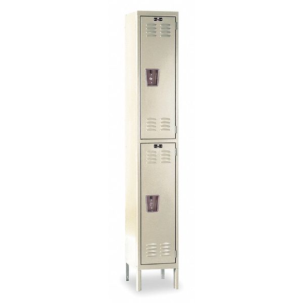 Wardrobe Locker, 12 in W, 12 in D, 66 in H, (1) Wide, (2) Openings, Tan