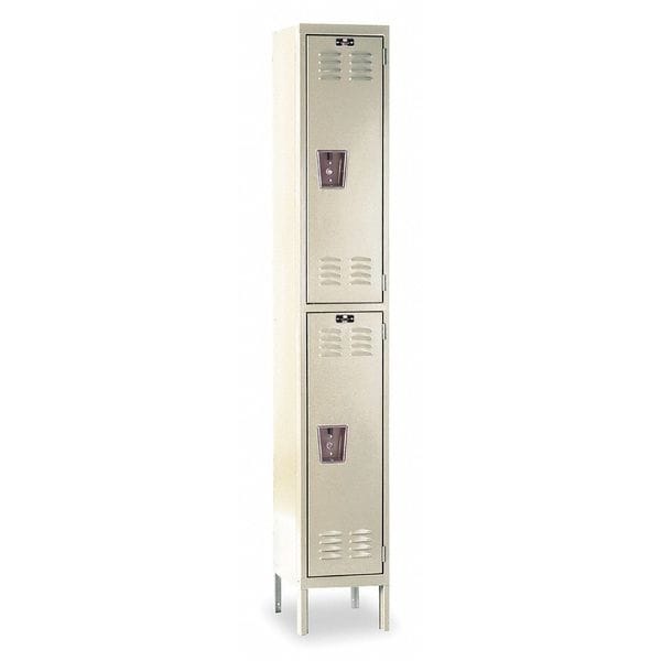 Wardrobe Locker, 15 in W, 15 in D, 78 in H, (1) Wide, (2) Openings, Tan