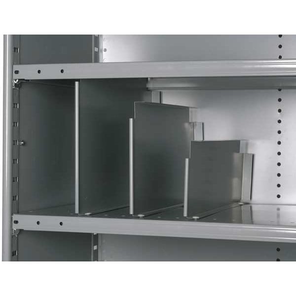 Vertical Shelf Divider, 20 ga., Gray, PK12